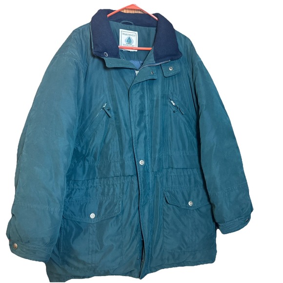 Vintage Northwest Territory Down-Feather Parka Coat Men's XL Green Winter - Picture 1 of 6